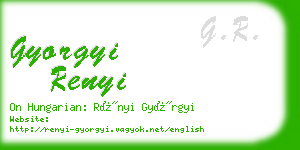 gyorgyi renyi business card